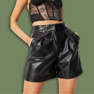 Abercrombie Vegan Leather Trouser Shorts